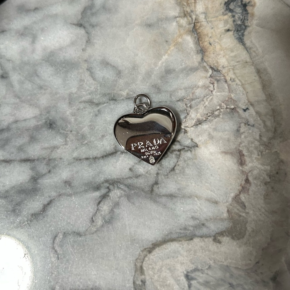 PRADA Silver Heart Charm